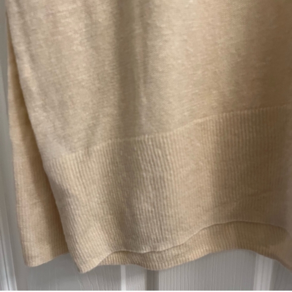 J CREW 100% Linen Knit Loose Fit Crewneck Cream Size S M L XL - Picture 6 of 9